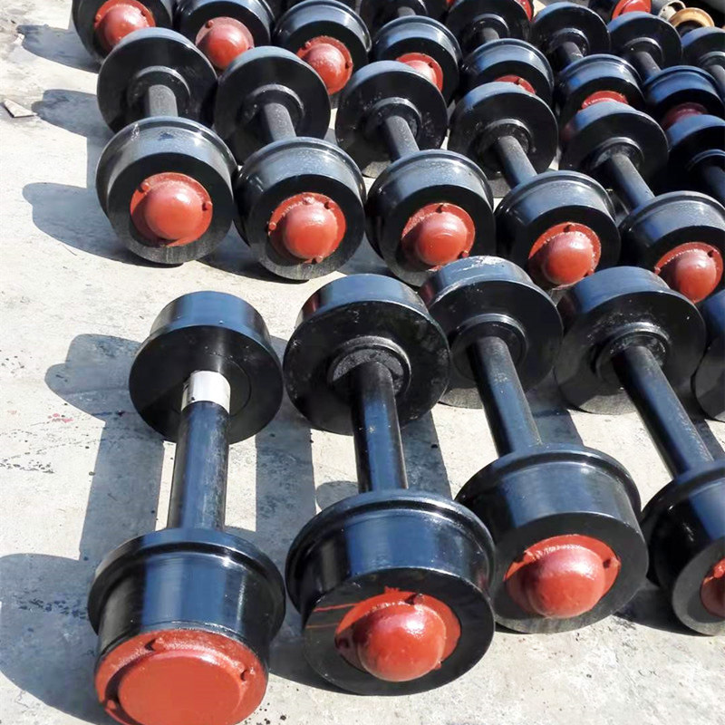 1T固定式矿车轮 φ300实心矿车轮对 600mm/900mm轨距空心矿车轮对