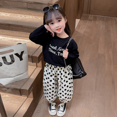 女童褲子夏季2024新款兒童裝女孩寶寶薄款夏裝夏天小圓點燈籠褲