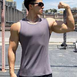 宇鸿肌肉夏季运动户外休闲跑步健身韩版紧身训练打底男式纯色背心