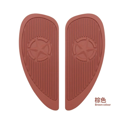 Qingqi Ranger Baboon Retro Motorcycle Motorcycle Safety Supplies - star-fuel-tank-sticker-brown