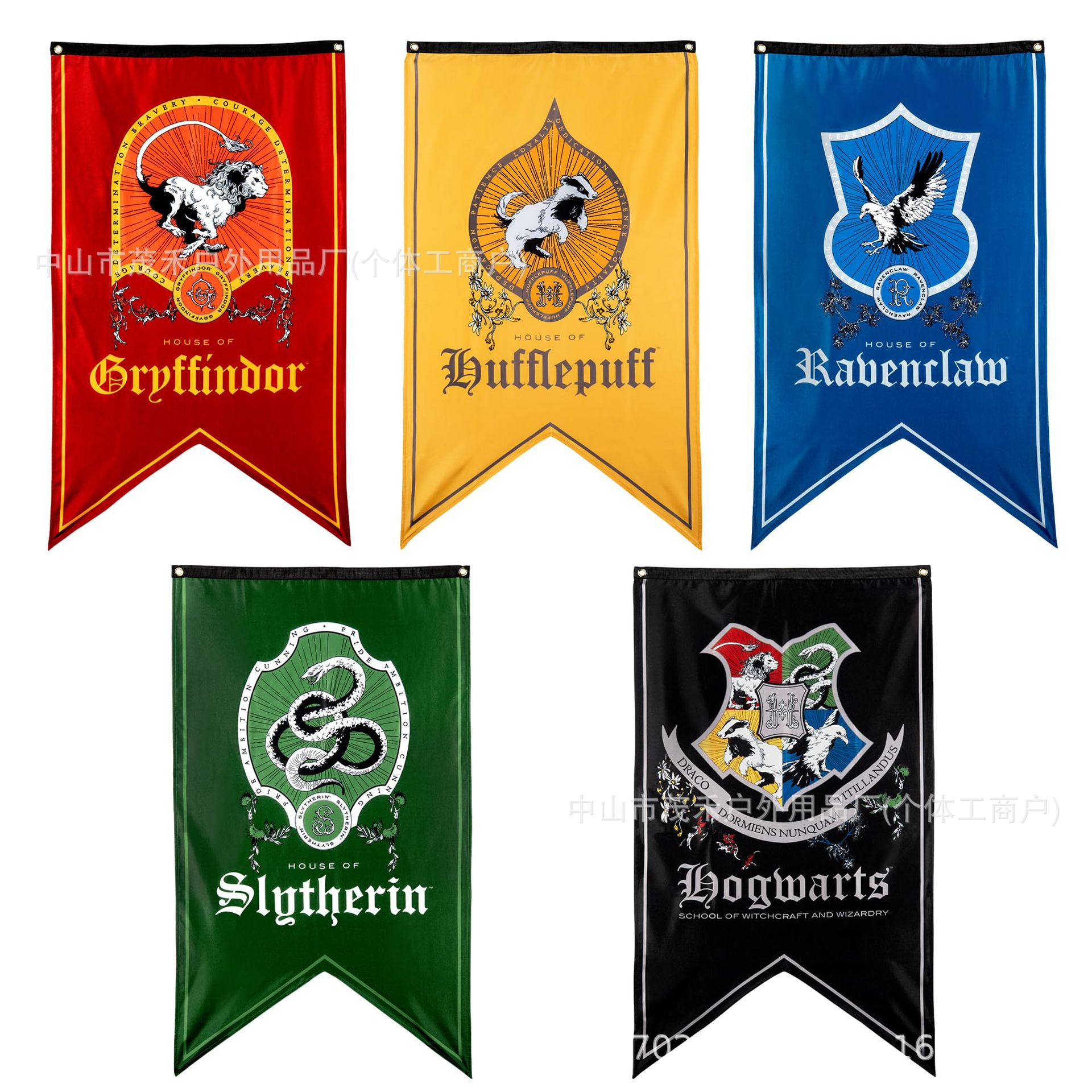 Bandera de cauda de pescado de Harry Potter 30 * 50CM bandera decorativa barra de salón triángulo bandera personalizada