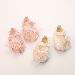 Autumn New Baby Korean Style Princess Shoes for Baby Girls Non-Slip Soft Sole Toddler Shoes Wholesale in Stock