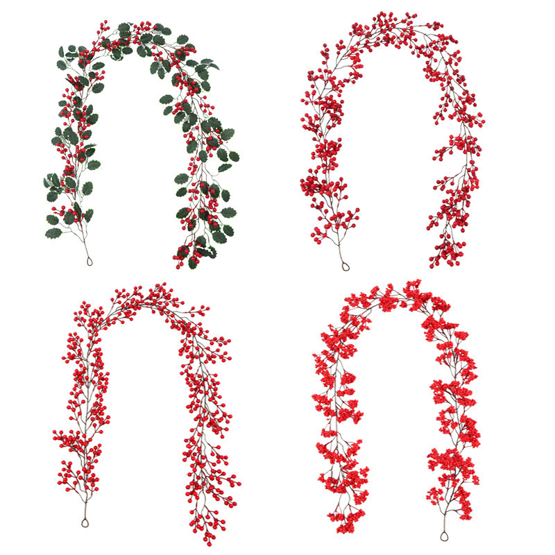 国境を越えて人気のクリスマス装飾クリスマス花紅果発財果松針クリスマス藤条新装飾品|undefined