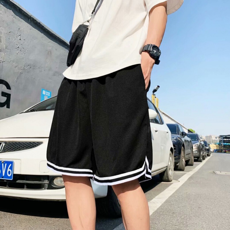 Sports Shorts Men's Couple's plus size Running Fitness Loose Training Basketball Pants Five-point Breathable Over-the-knee Summer Pants