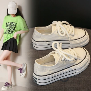 爱的梦帆布鞋女2024夏季ins韩版新款百搭学生厚底休闲女鞋潮TP229