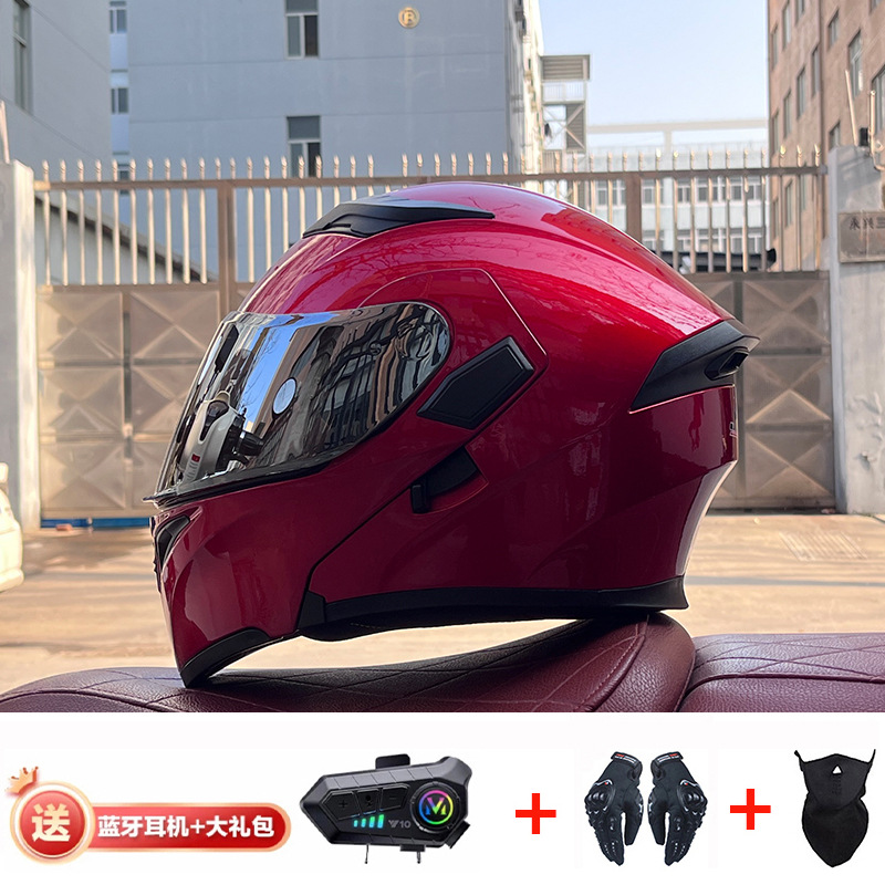 JIEKAI casco de motocicleta casco completo de motocicleta para hombres y mujeres Bluetooth casco de exposición casco de coche eléctrico 3C certificación