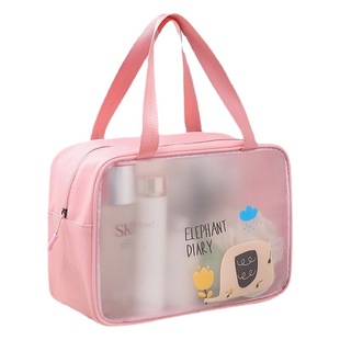 Cartoon Cosmetic Bag Pvc Waterproof Toiletry Storage Bag Beach Swimming Bag Ins Portable Travel Skin Care Product Storage Bag