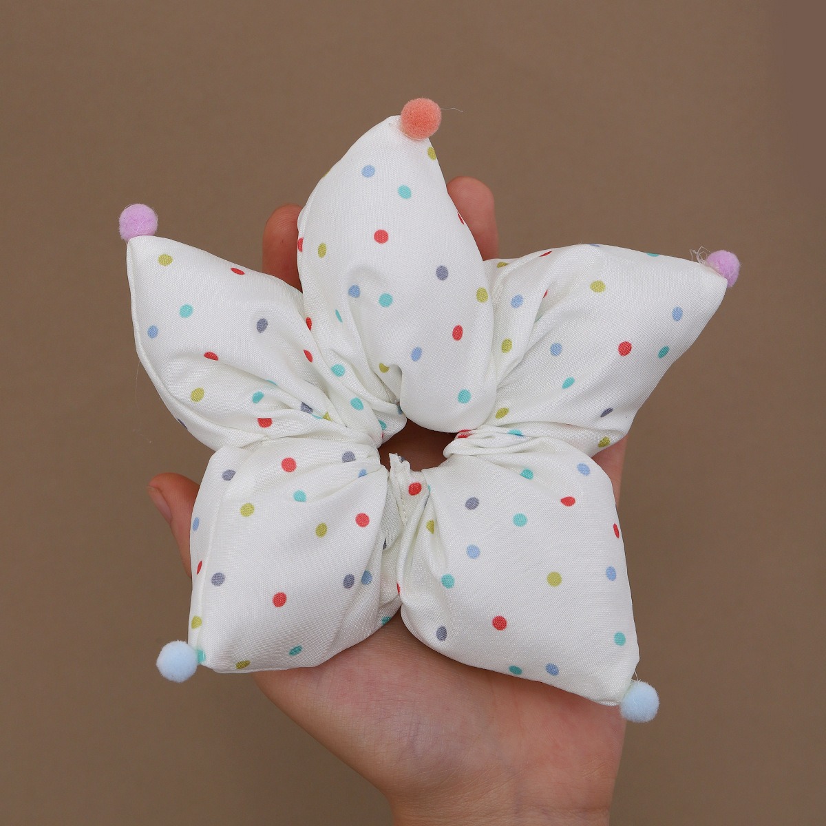 Color curry flores dulces flores del intestino delgado anillo de pelo para niños bolas de cabello cuerda de caballo correa de cabello para niñas