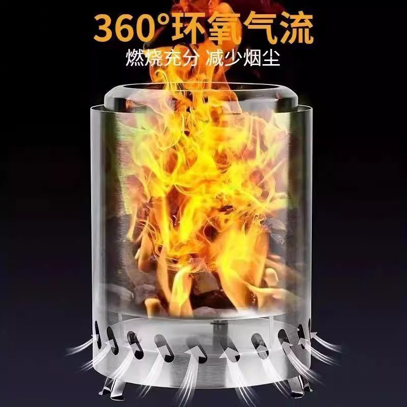 ステンレス鋼の屋外薪ストーブ屋内中庭便利なストーブ卓上ストーブ卓上無煙ストーブ焚き火ストーブ|undefined