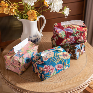 Fanhua Fabric Tissue Bag Household Living Room National Fashion High Beauty Value Desktop Tissue Box Chinese Hotel Homestay Pumping Paper Bag