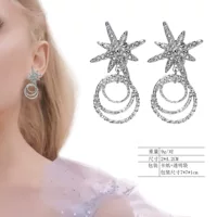 Серьги в том же стиле Wicked, серьги, и серьги для украшения без пирсинга на клипсах, сверкающие висячие кольца