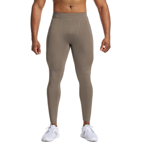 Amazon Cross-border fitness pants for men, quick-drying black sports tight pants for training, running, yoga, base pants for summer