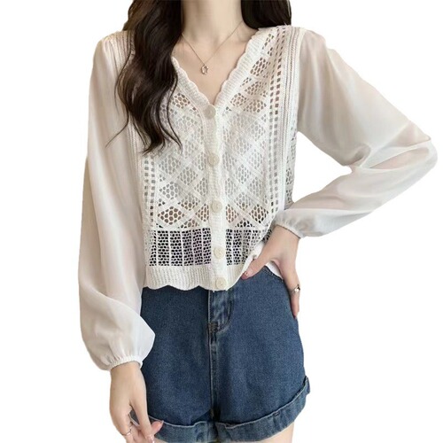 Ethnic Style New Casual Embroidered Knit Top with Floral Design, Elegant Women's Fashion Wholesale Short-Sleeve Trendy Chinese Style