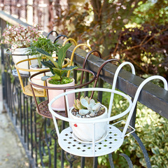 バルコニー花ラック収納ラック吊り下げ屋外シンプルな手すり植木鉢ラック屋内鉄製ガードレール盆栽ラック