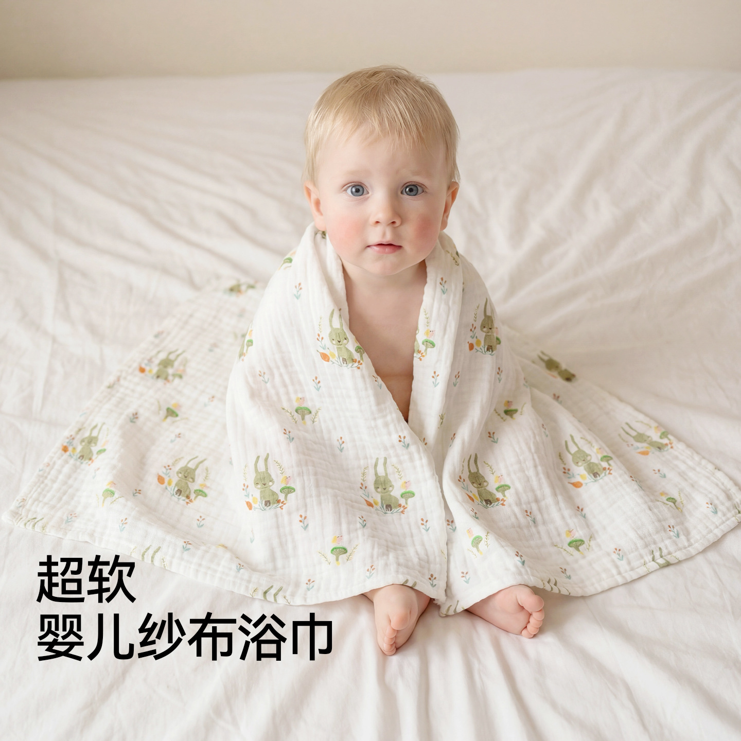 Gauze children's bath towel for new born