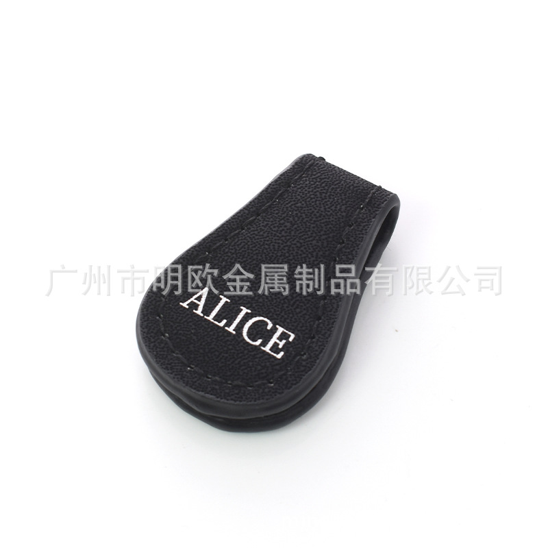 Marcador magnético en blanco Láser láser PU Cuero Marcador magnético PU Marcador de cuero magnético Retro Clip de libro magnético