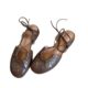 2025 Summer Hollow Flat Sandals Comfortable Breathable Non-Stuffy Women's Shoes Casual Versatile Roman Sandals Soft Sole