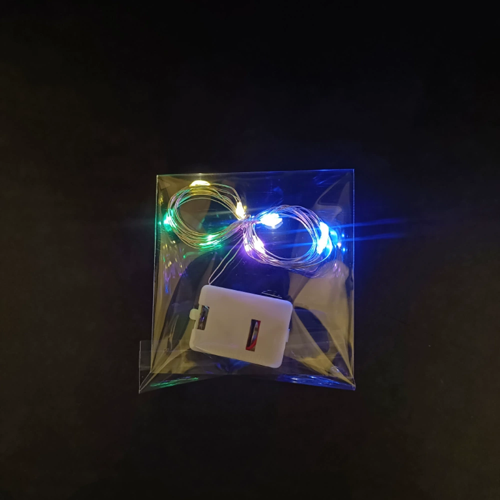 LED copper wire fairy lights, 3‑mode adjustable, warm/multi colors, AG13/LR44 battery