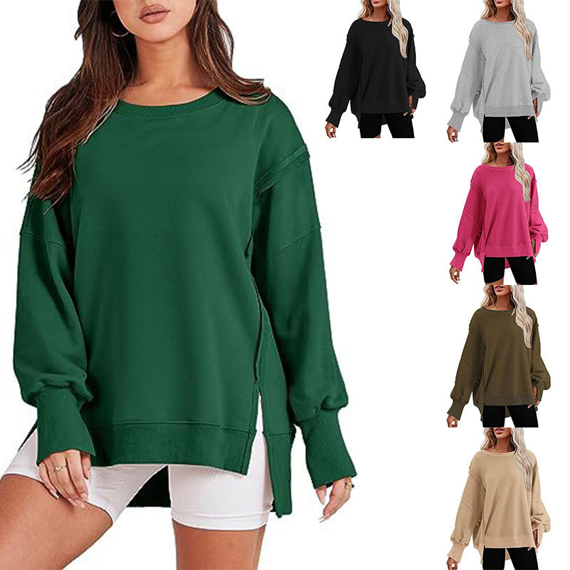 Autumn demi-season big sports long-sleeve with a round collar