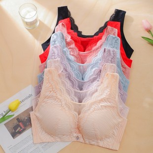 Non-Magnetic, Wire-Free, Adjustable Intimates, Bra, Lace Vest, Push-Up, Auxiliary Breast Reduction, Breathable, Pull-Up, Large Breasts Appear Smaller
