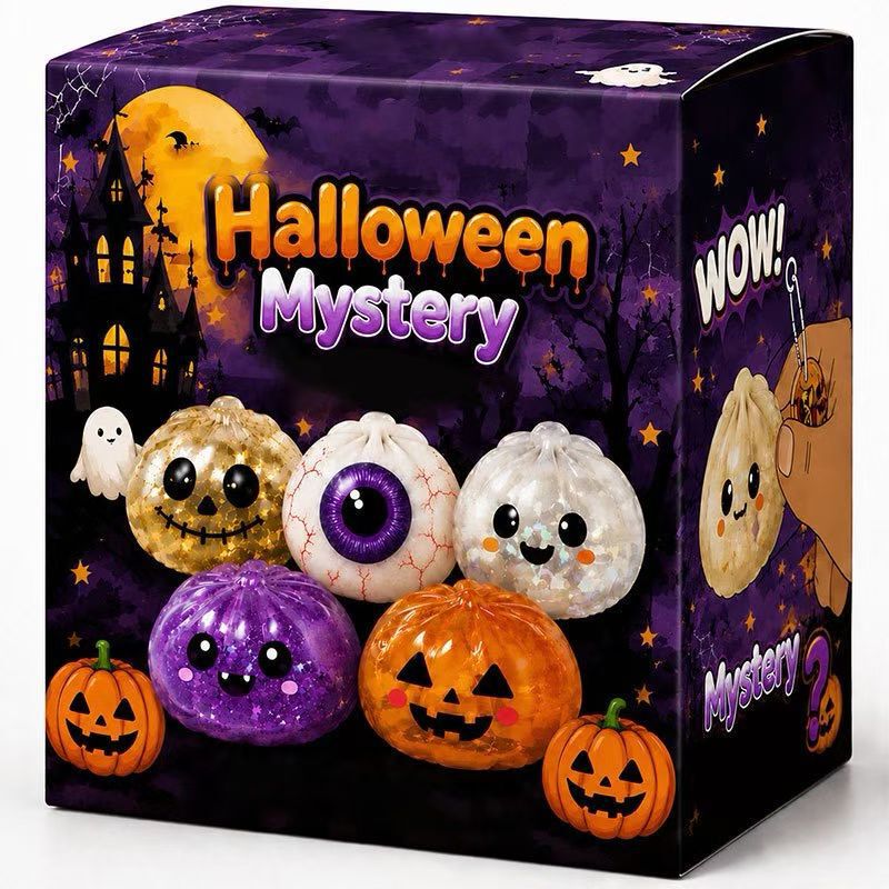 Halloween Ghost Squishy Toy Cross-Border Maltose Squeeze Stress Relief Toy In-Stock Grip Stress Relief Gift Box Set Halloween Ghost Squishy Toy Cross-Border Maltose Squeeze Stress Relief Toy In-Stock Grip Stress Relief Gift Box Set