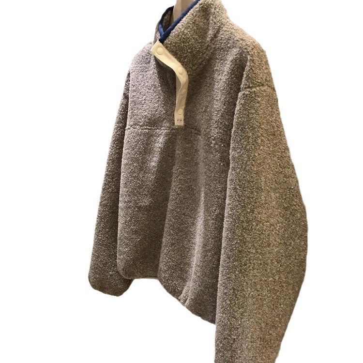 Damenbekleidung, das kann ich wirklich empfehlen! V*a home ~ Pullover aus warmer Lammwolle mit halboffener Knopfleiste und vier Knöpfen für Damen_voghion.com