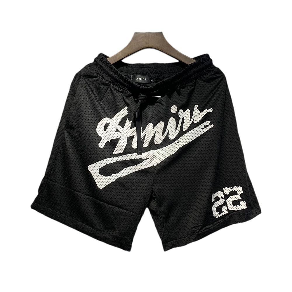 Transfronterizo belleza de verano casual 22 letras impresión de malla hombre cuello redondo camiseta de manga corta