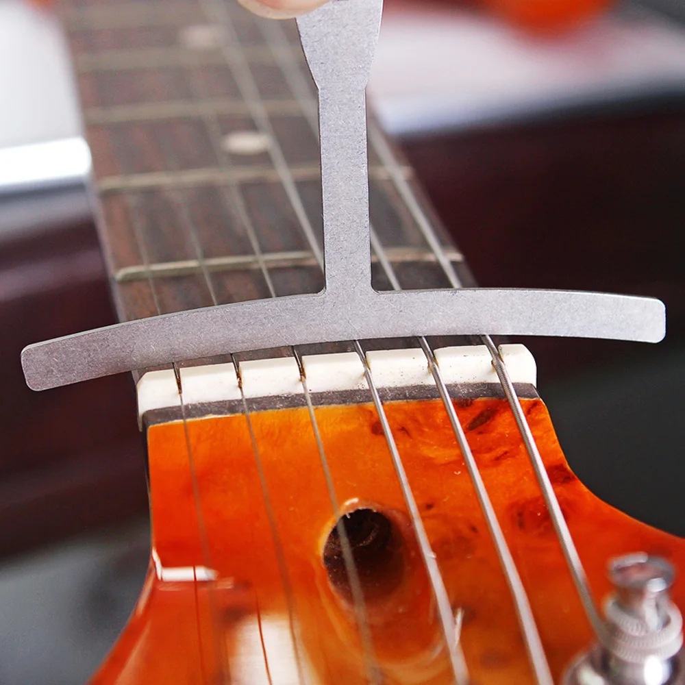Herramienta de medición de guitarra altura de acordes regla de brecha regla diapasón Radian regla guitarra DIY herramienta de medición traje image 4