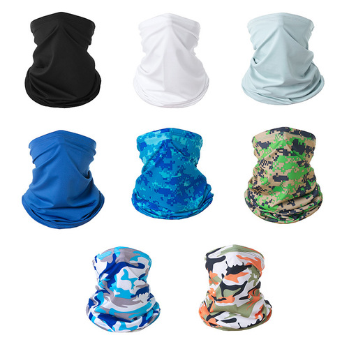 Outdoor sports fishing ice silk sun protection scarf bicycle magic headscarf multi-functional changeable face mask cycling mask