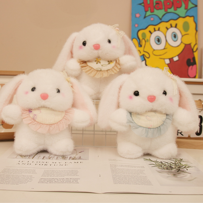 Red de Internet linda bufanda linda conejito colgante peluche muñeca mochila escolar colgante llavero muñeca muñeca