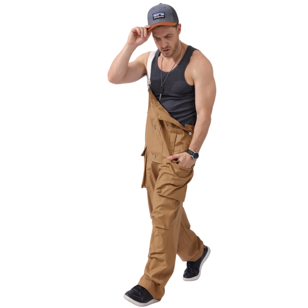 2025 Inverse Craftsman Kaha Ropa de trabajo retro japonesa Monos de bolsillo grandes para hombres y mujeres Estilo BF suelto y delgado para todos los partidos