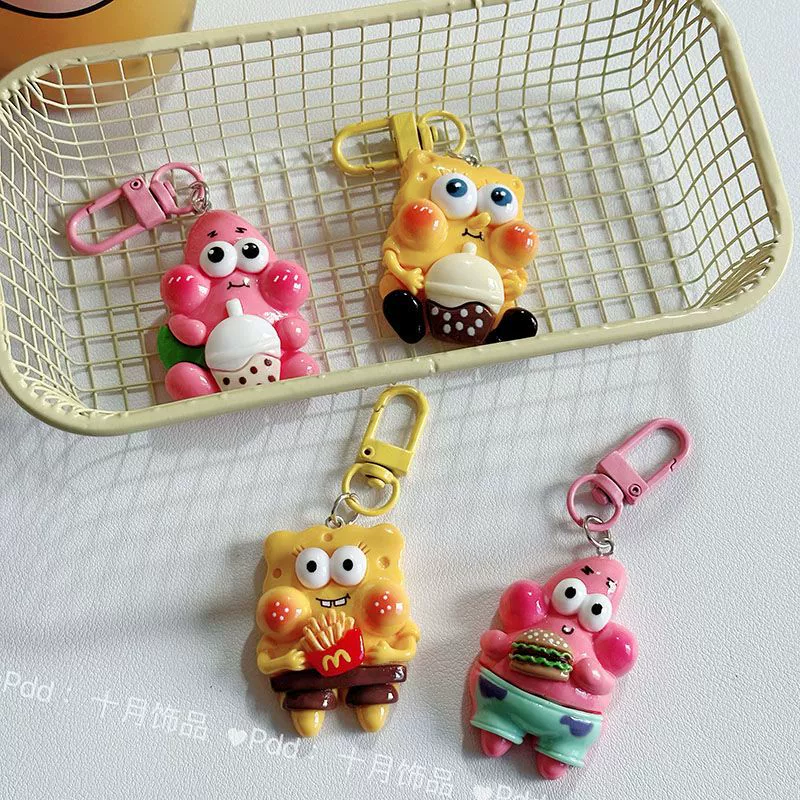 Sponge children's keychain, backpack for beloved, Birthday gift