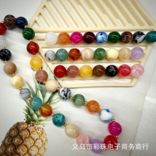 14mm�������pɫ����F�A��ֱ��ɢ�鴮��DIY�����֙C��Ʒ����S