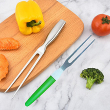 现货跨境不锈钢烧烤叉家用牛羊烤肉叉户外烧烤野餐加长食物叉工具