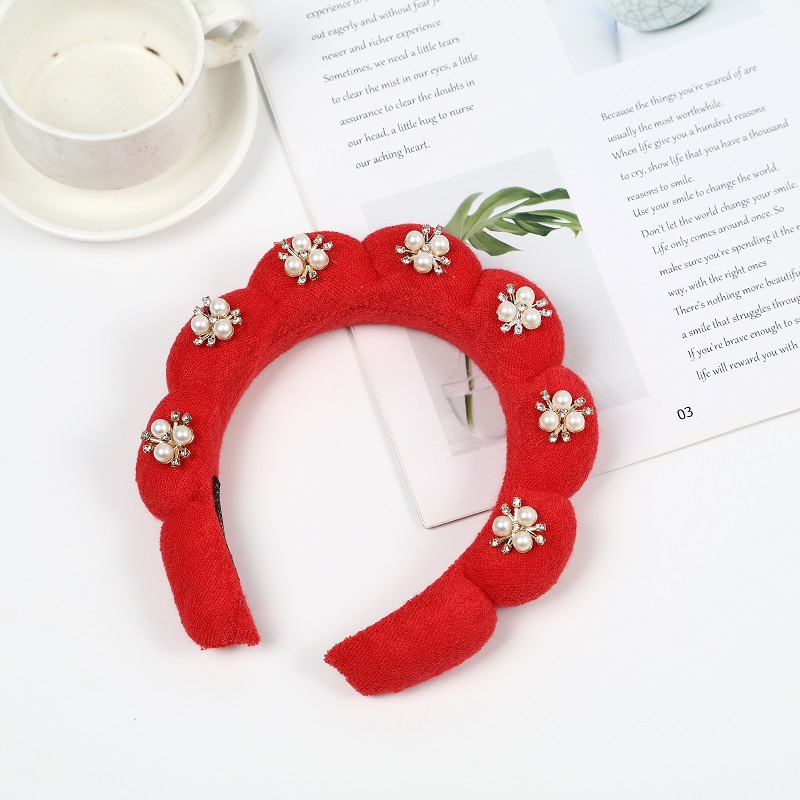 합금 트위스트 헤어 밴드-레드 (17*17*4cm 58g)