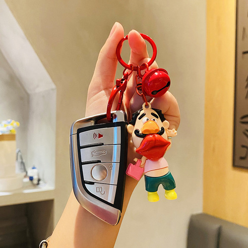 Funny Loli Uncle Keychain Creative Internet Celebrity Car Chain Student School Bag Pendant Female Couple Small Gift Wholesale