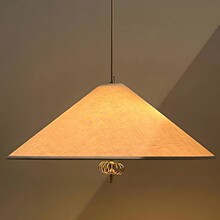 北欧丹麦GUBI1972中古侘寂风法式布艺吊灯客厅餐厅新中式斗笠灯