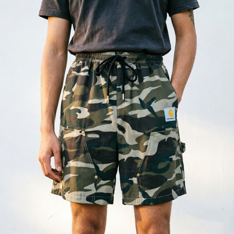 In-Stock Foreign Trade Carw American-Style Camouflage Lumberjack Work Shorts Trendy Brand Hiking Cycling Casual Shorts