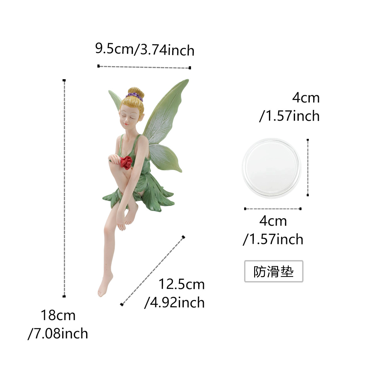  Explosions Garden Color Sitting Fairy Resin Crafts Statue Office Desktop Unique Modeling 