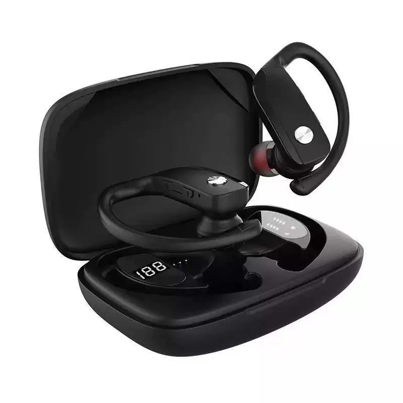 Amazon TWS беспроводные Bluetooth наушники с цифровым дисплеем, ушной крючок, спортивные 5.3, частная модель, фабричное кросс-бордерное горячее предложение IPX5