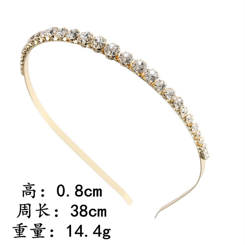 Amazon's new rhinestone pearl headband bridal jewelry double-layer thin headband children's crown headwear manufacturer wholesale