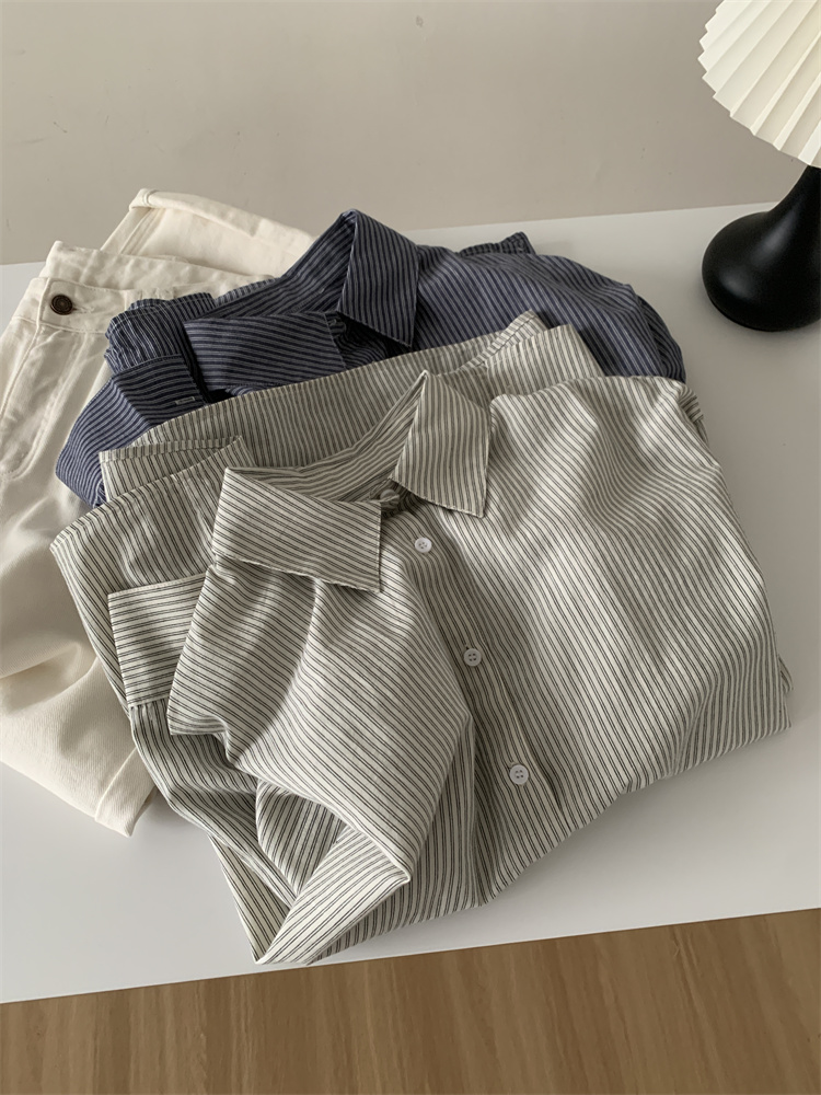 Japanese retro thin elegant shirt, autumn cardigan, Korean style