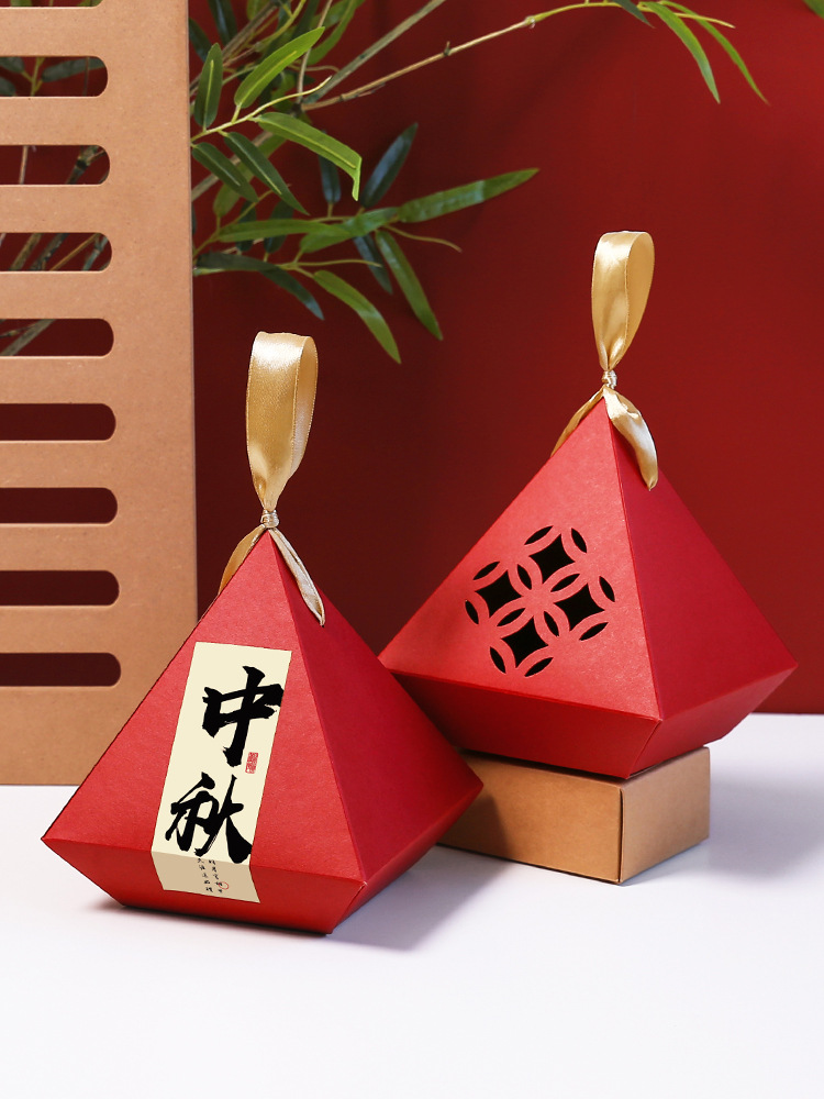 2024新款月饼包装盒2粒装迷你50g100克中式蛋黄酥点心小礼盒空盒