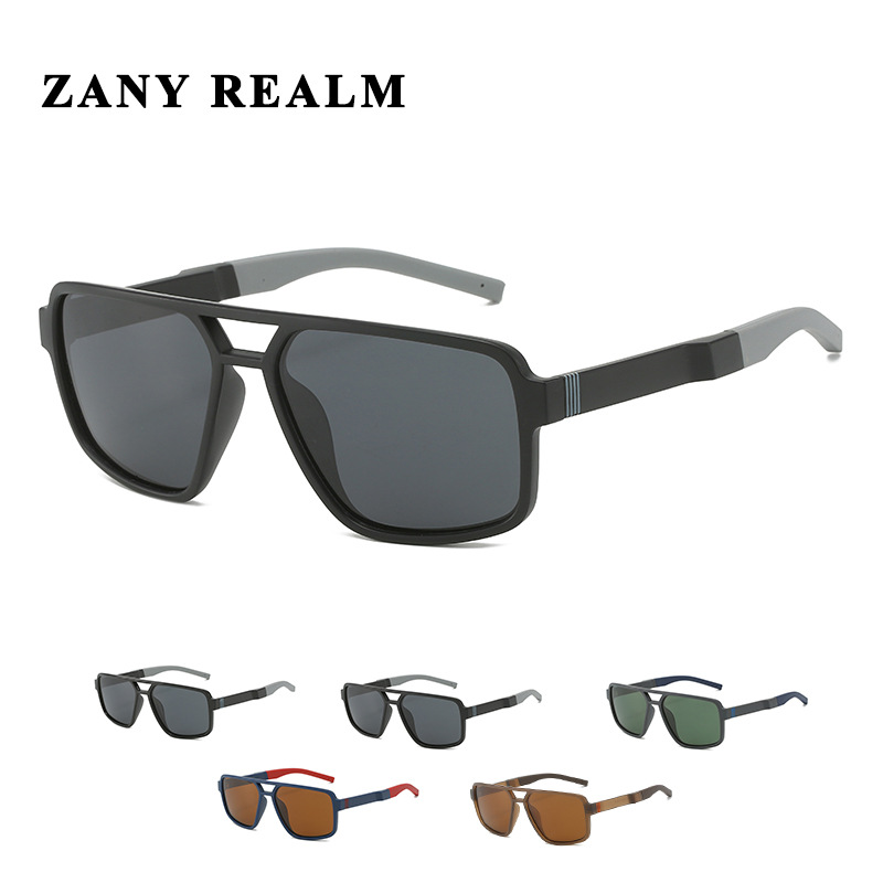 Nueva transfronteriza de doble haz casual hombres gafas de sol polarizadas gafas de sol retro de conducción gafas de sol retro europeos y americanos 20237