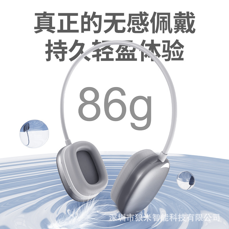 2025年新作 学生・男女兼用ヘッドマウントワイヤレスBluetoothヘッドセット、コンパクトヘッドセット、シンプルでファッショナブルな写真撮影アイテム|undefined