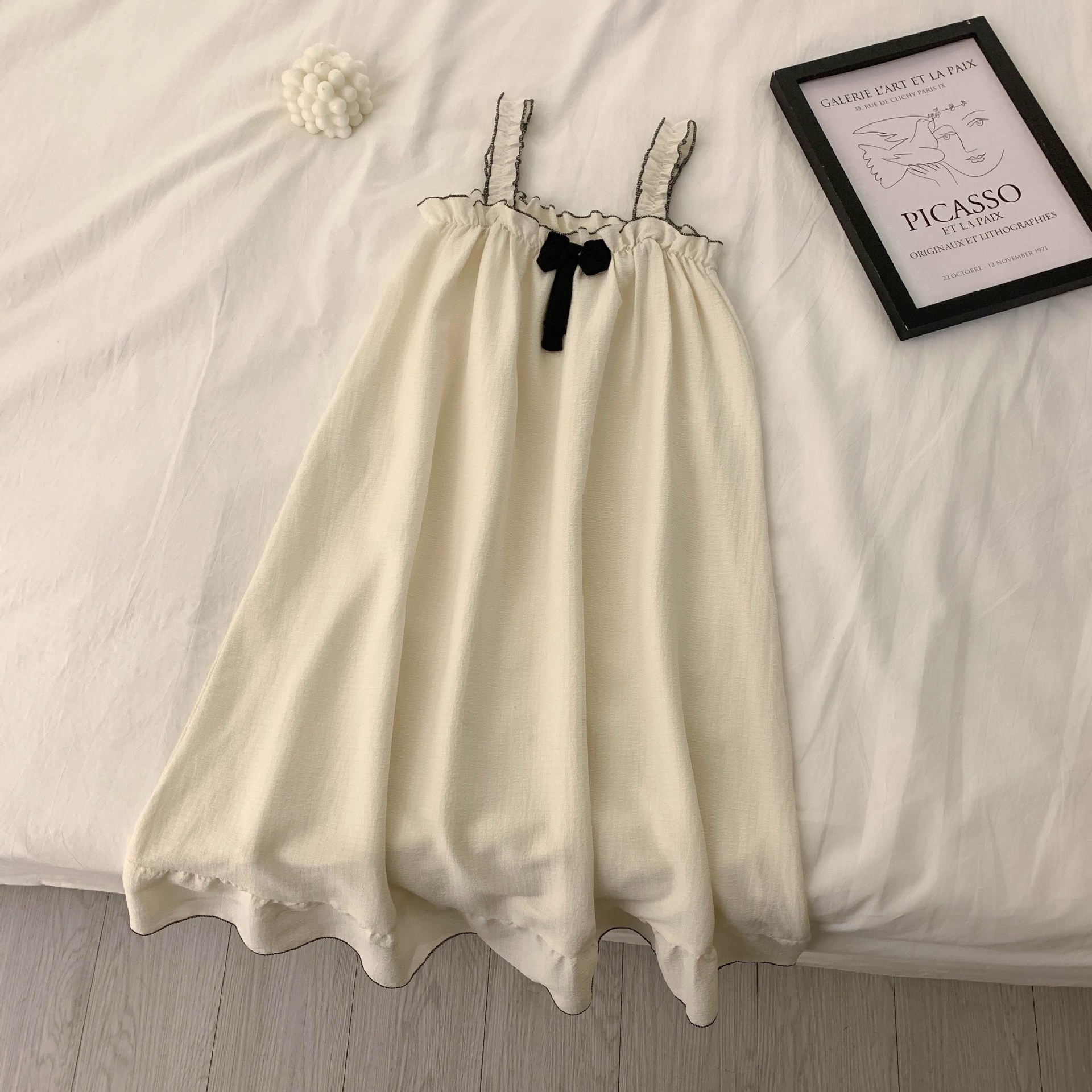 Verano Correa camisón mujeres lindo encaje burbuja pijamas de algodón princesa estilo dulce lindo homewear