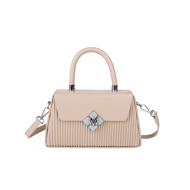 Bolso de textura transfronteriza 2025 verano nuevo bolso femenino moda bolso de hombro a rayas transmisión en vivo del mismo estilo bolso de mensajero marea