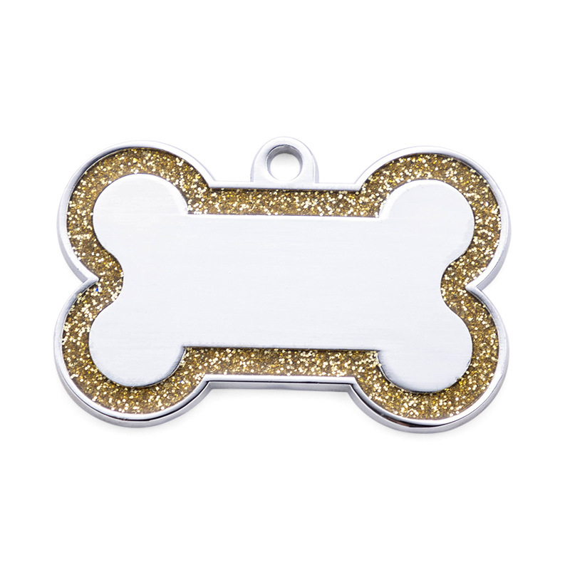Hueso de acero para mascotas para perros tarjeta de identificación de hueso para perros tarjeta de metal para perros tarjeta de colgar accesorios