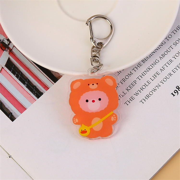 Insアニメかわいい熊動物アクリルキーホルダー卸売り学生カバン掛けアクセサリープレゼント|undefined