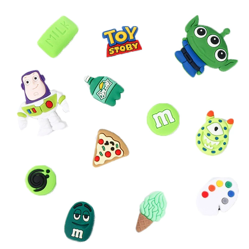 Мальчик TOY мультфильм пещерная обувь обувь цветочная садовая обувь декоративная пряжка DIY личность мягкая резиновая пещерная обувь аксессуары